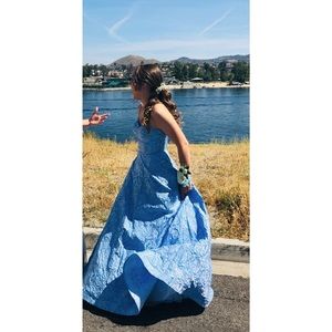 Blue size 4 prom dress